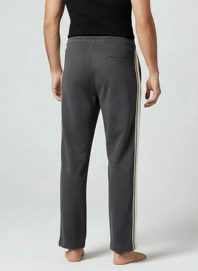 Splash FAV  Men Straight-Leg Knit Pants with Tape Detail for Men | Best Price UAE