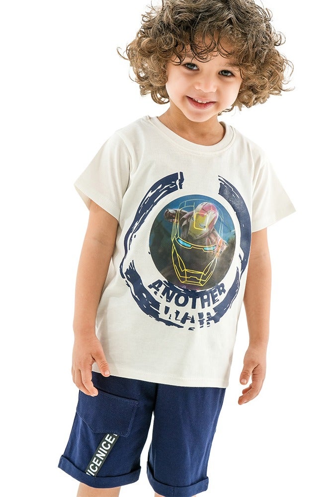 JOCKEY Boy Iron Man Printed Summer Shorts Set