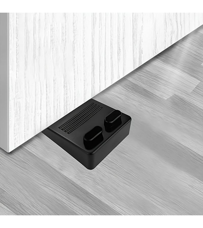 4 Pcs Black Floor Door Stops Adjustable Height Non Slip Scratch Resistant Suitable for Indoor and Outdoor Floors Bedroom Office Balcony - Image 4