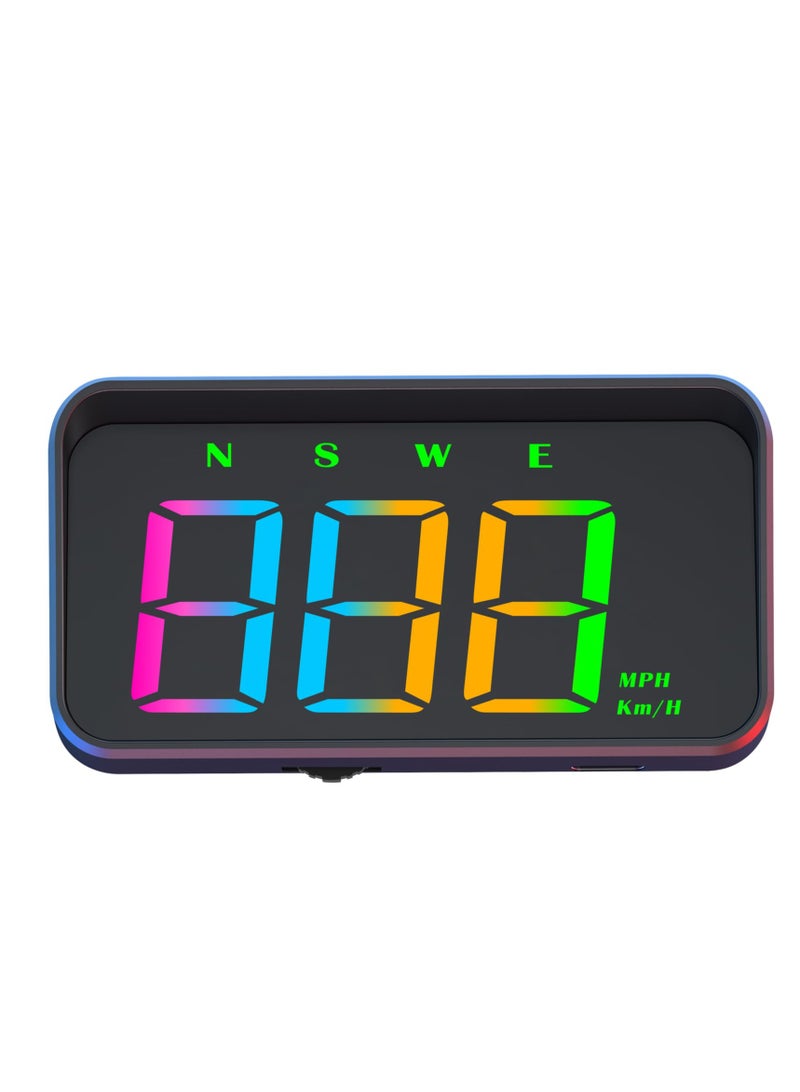 Speedometer HUD, GPS Digital Speed Meter KM/H MPH Speedo Head Up Display, Compass Over Speed Alert, Windshield GPS Speedometer Projector System with High-Definition - Image 1