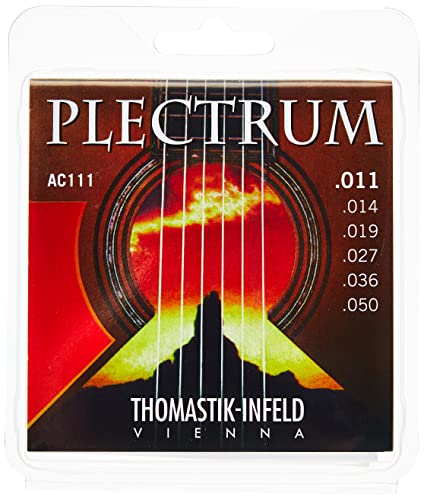 Thomastik-Infeld خيوط جيتار صوتي Thomastik-Infeld AC111 - سلسلة Plectrum مجموعة 6 أوتار E, B, G, D, A, E - Image 5