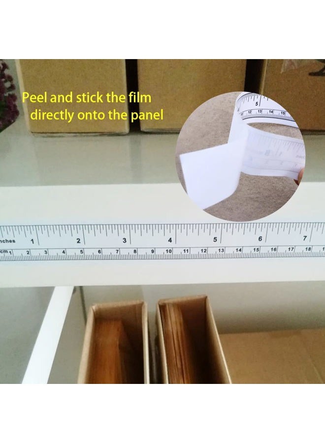KFZDCG Self-Adhesive Tape Measure Sticky Measuring Tape Workbench Ruler Adhesive Table Sticky Measuring Tape Ruler for Work Woodworking, Saw, Drafting Table (36 Inch,6 Pieces) - Image 3