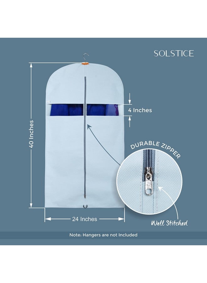 Solstice SOLSTICE Suit Cover Big Size with Zip of (40 x 24 inch) | Suit, Coat, Blazer, Jacket Cover (Pack of 5)(Blue)  - Image 2