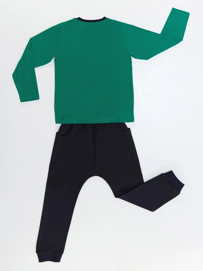 Denokids Feed Me Boy T-Shirt Pants Set