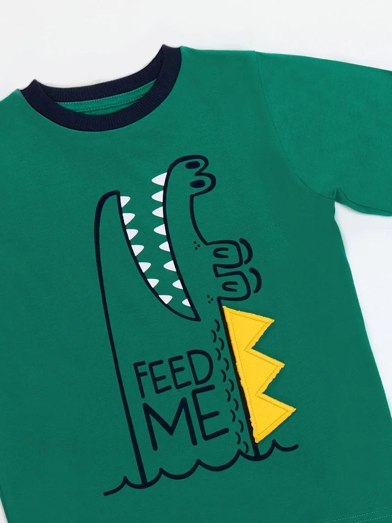 Denokids Feed Me Boy T-Shirt Pants Set