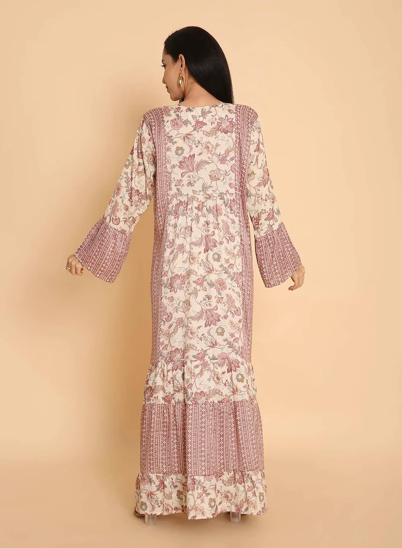 HANA & SARA Long unique design arabic kaftan jalabiya dress for womens