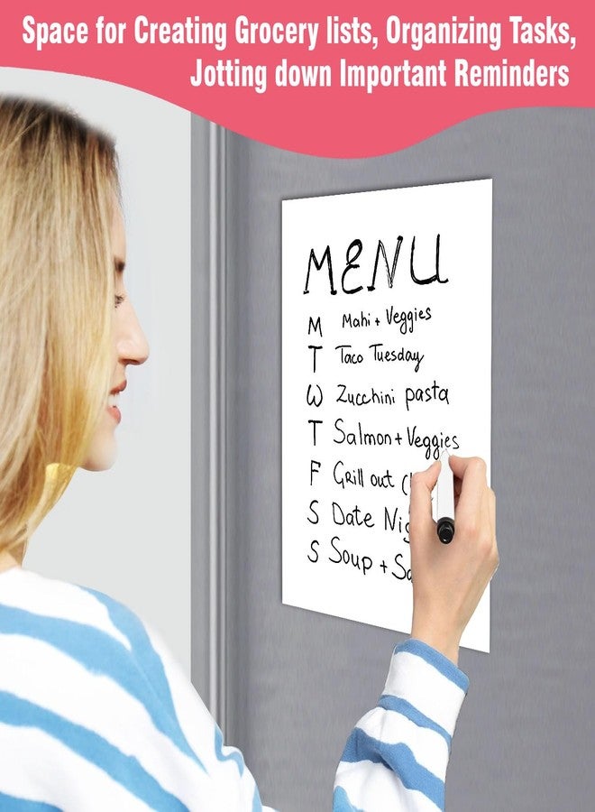 True Flair Trueflair Magnetic Board Dry Erase Whiteboard for Fridge, 30 cm x 23 cm, with Black Marker, Waterproof Surface (A4) - Image 3