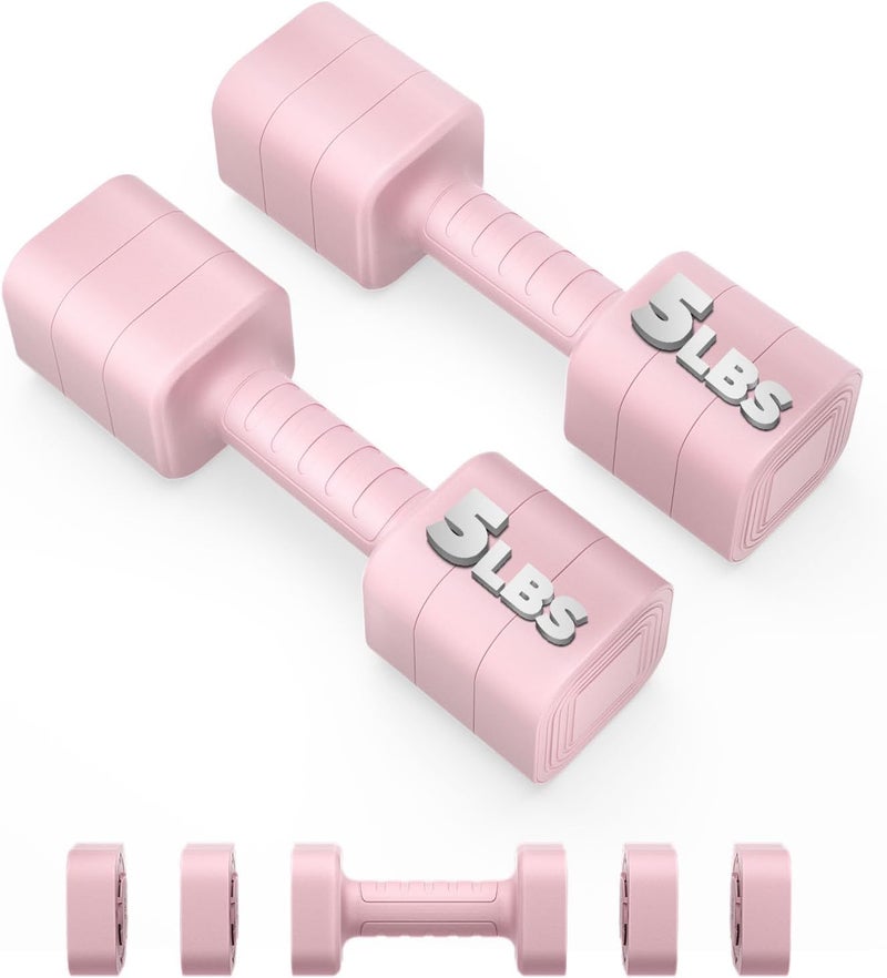 Ragebby Adjustable Dumbbell Set of 2, 10LBS with Anti-slip Handle for Home and Gym - Image 1
