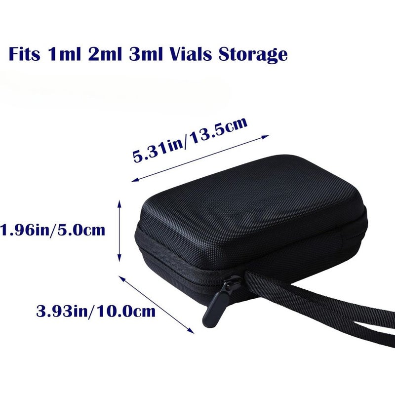 Black 24 Compartment Peptide Storage Box with Mesh Pockets for 0.03oz 0.07oz 0.1oz Vials - Image 2
