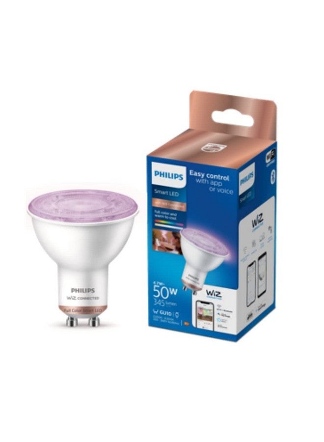 Philips مصباح LED بقوة 4.7 واط (يعادل 50 واط) من PHILIPS | مصباح موصل WiFi + Bluetooth مزخرف للمنزل والديكور | اللون: ألوان كاملة وأبيض قابل للتعديل