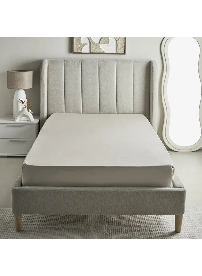 Home Box Purely-percale 300TC Single Fitted Sheet 200 x 36 x 90 cm