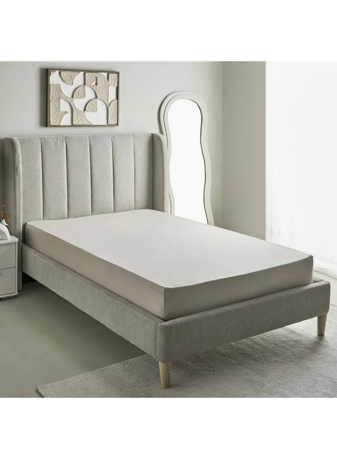 Home Box Purely-percale 300TC Single Fitted Sheet 200 x 36 x 90 cm