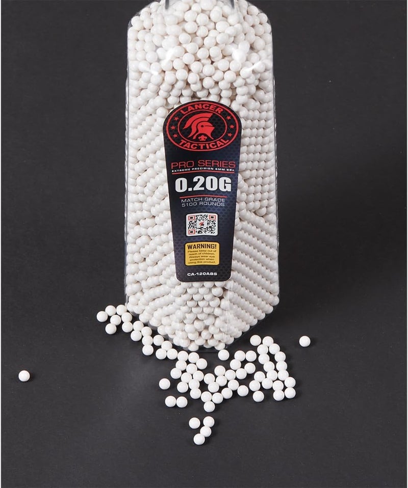 Lancer Tactical Airsoft Outdoor BBS Premium Polished 6mm-5,100 Count-Outdoor Field Compliant - Image 2