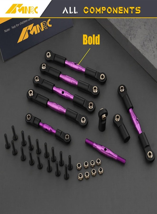 NMNRC Alum Blod Turnbuckles Toe Camber Links Kit Compatible with 1/10 Slash 2WD/Stampede 2WD/Rustler 2WD/Bandit 2WD Series Upgrades Part Purple - Image 3