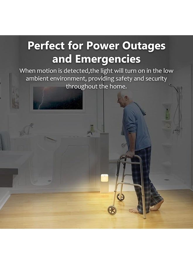 DUNISO 6 Pcs USB Rechargeable Night Light Indoor,Magnetic Suction Wireless Motion Sensor Night Light, Wall Decor Lamp For Staircase,Energy Conservation and Environmental Protection，Space Saving，for Stair Hallway Bedroom Toilet Cabinet, Warm - Image 5