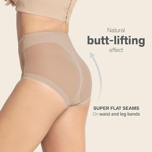 Leonisa Invisible High Waisted Tummy Control Underwear - Shapewear Panties For Women - Image 3