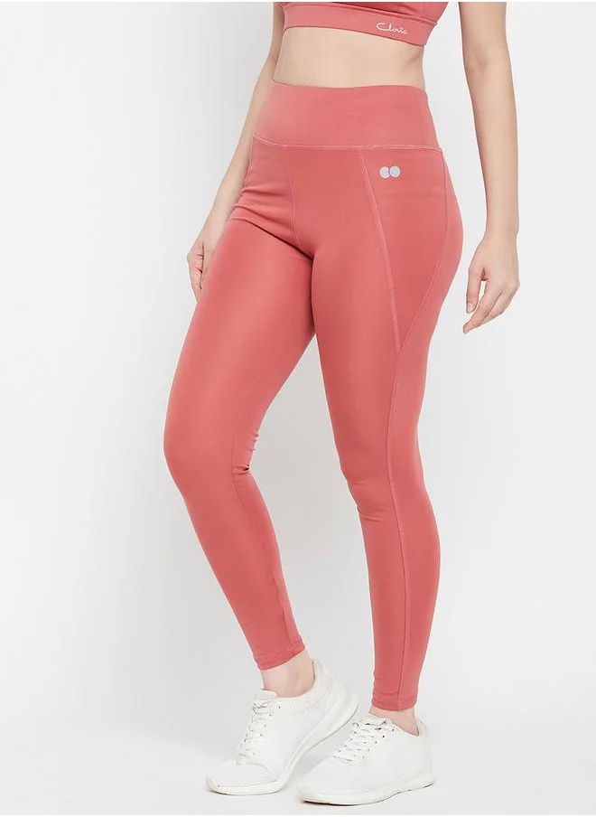 Clovia High Rise Active Tights with Side Pocket by Styli