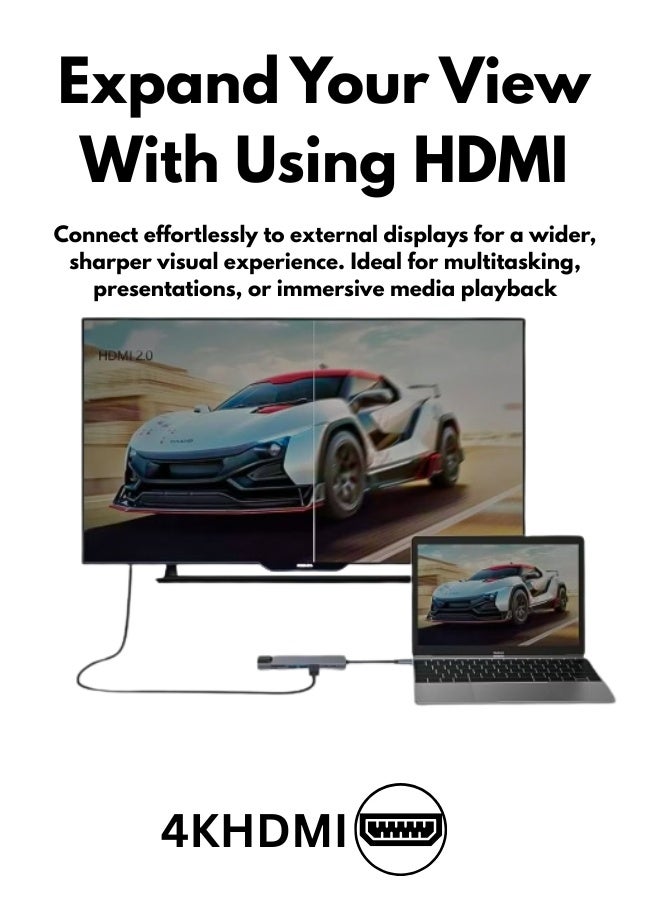 8 in 1 USB C Hub multiport adapter with 4K HDMI PD charging USB C Ethernet dual USB ports SD and TF card reader compatible with MacBook Pro XPS and other Type C devices for seamless connectivity - Image 4