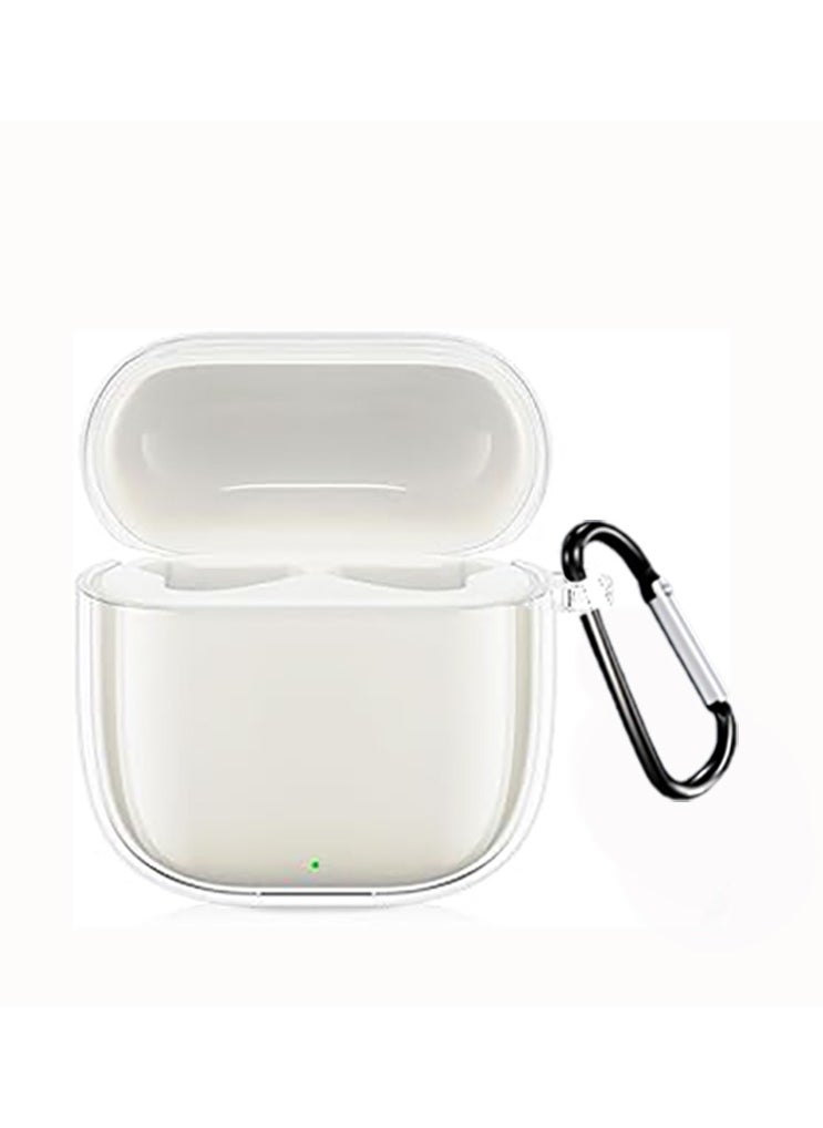 Generic - حافظة متوافقة مع Huawei FreeBuds SE 2 - حافظة سماعات أذن مكونة من جزأين مصنوعة من مادة TPU الكريستالية مع حلقة مفاتيح - شفافة - Image 1