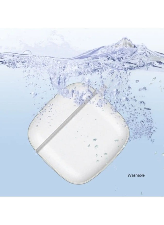 Generic - حافظة متوافقة مع Huawei FreeBuds SE 2 - حافظة سماعات أذن مكونة من جزأين مصنوعة من مادة TPU الكريستالية مع حلقة مفاتيح - شفافة - Image 1