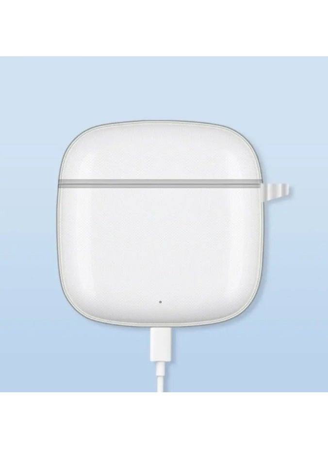 Generic - حافظة متوافقة مع Huawei FreeBuds SE 2 - حافظة سماعات أذن مكونة من جزأين مصنوعة من مادة TPU الكريستالية مع حلقة مفاتيح - شفافة - Image 1