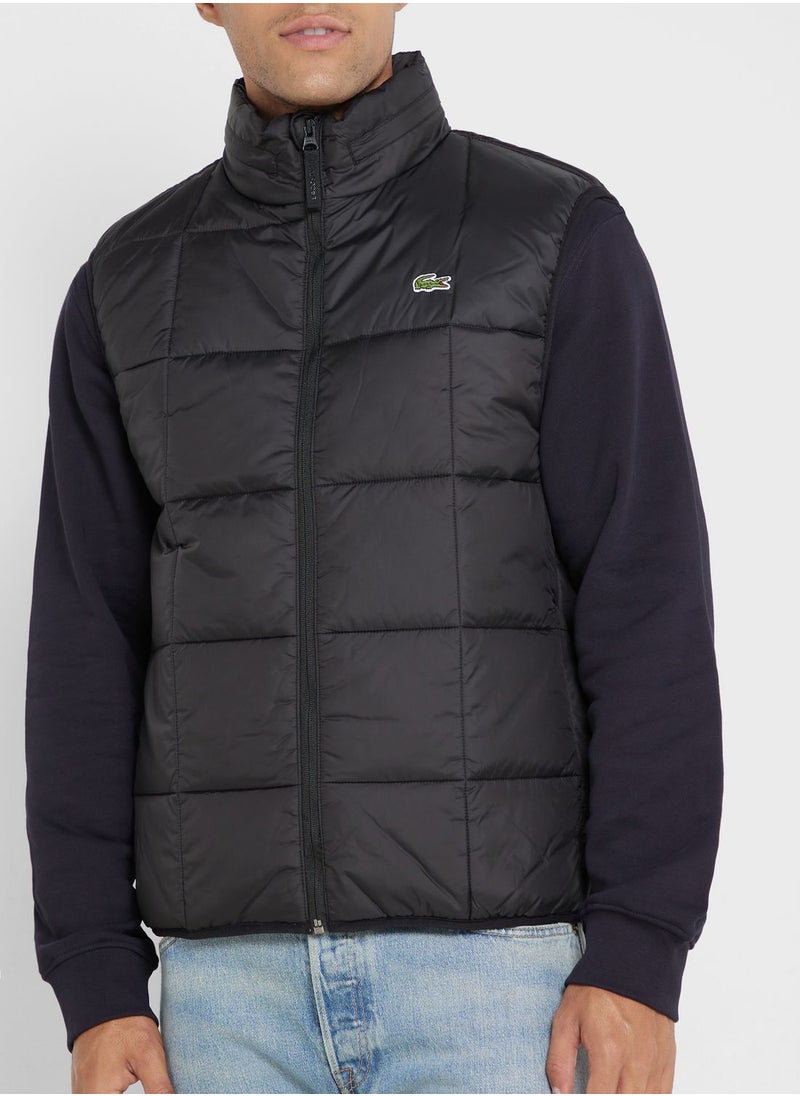 LACOSTE - Zip Detail Puffer Vest Jacket - Image 1