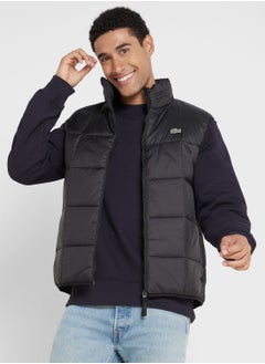 Zip Detail Puffer Vest Jacket