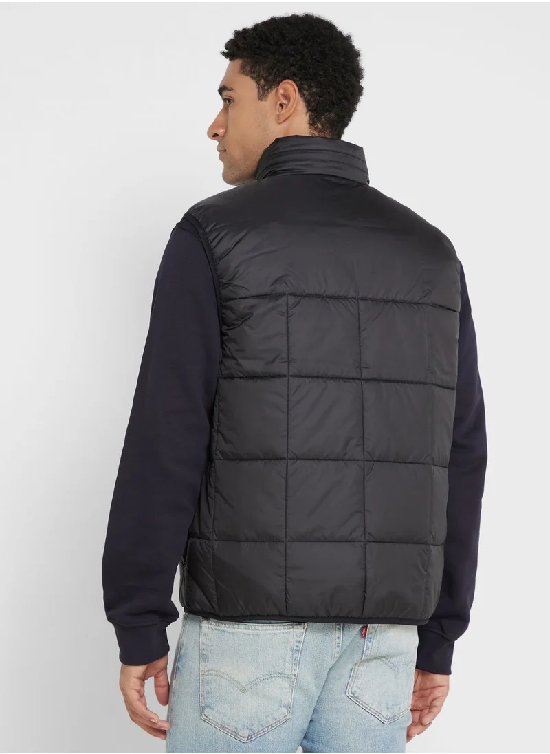 LACOSTE Zip Detail Puffer Vest Jacket