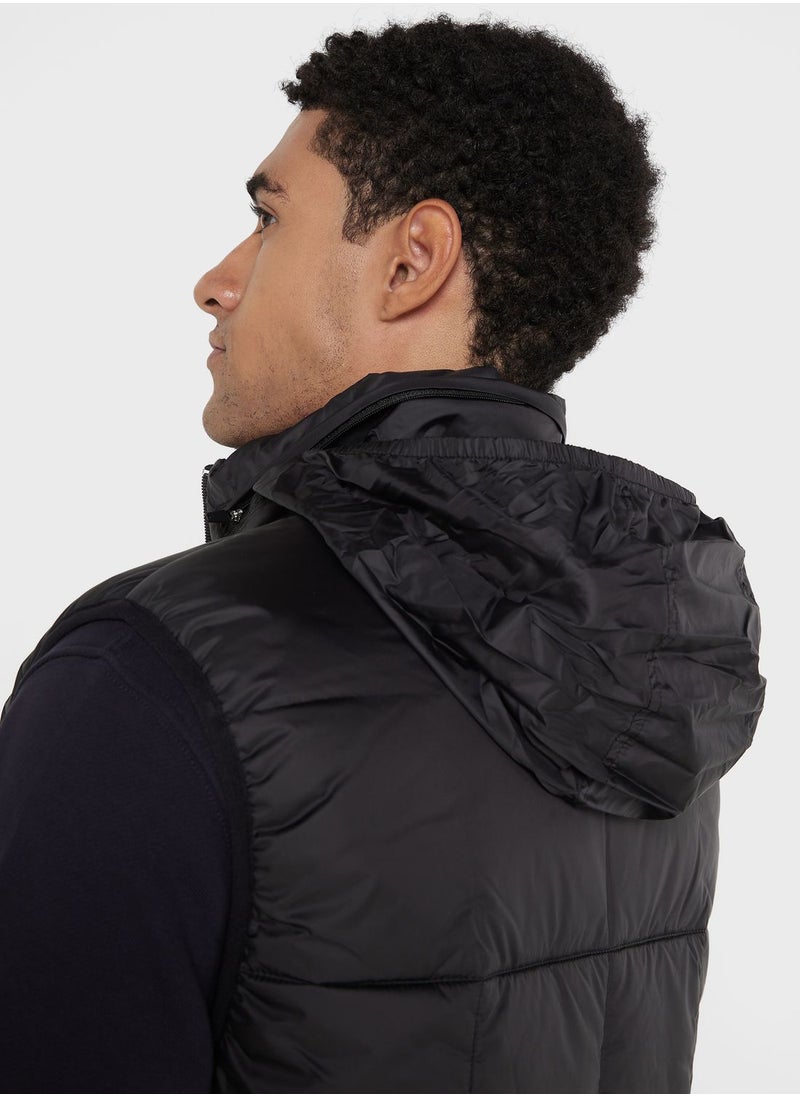 LACOSTE - Zip Detail Puffer Vest Jacket - Image 1