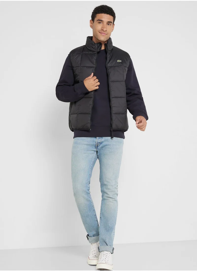 LACOSTE Zip Detail Puffer Vest Jacket