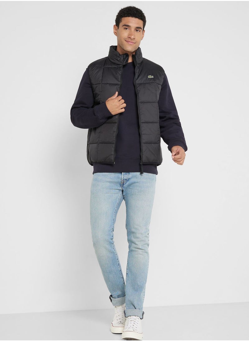 LACOSTE - Zip Detail Puffer Vest Jacket - Image 1