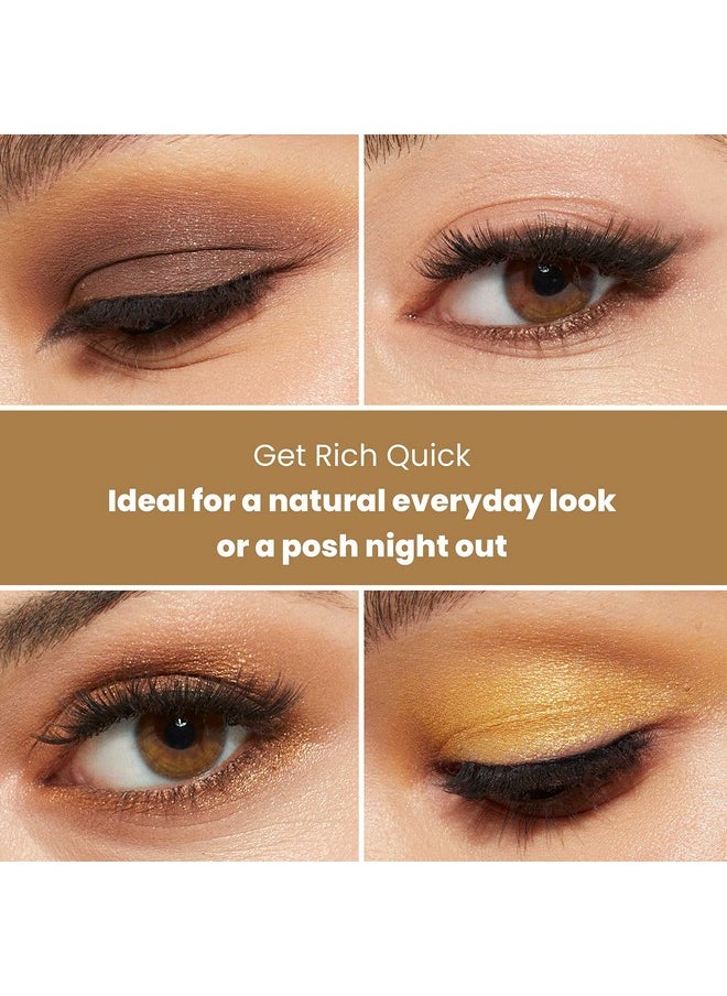 JOAH Color Haul Eyeshadow Palette Travel Size Eye Makeup Kit Matte & Shimmer Eyeshadow Korean Makeup 12 Highly Pigmented Super Bendable Gold & Bronze Colors Includes Brush Get Rich Quick  - Image 4