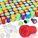 Yexiya 100 Pcs Star Stampers Mood Expressions and Comments Photosensitive Teacher Review Stamps Bulk Education Review School Prizes Supplies and Party Favors - Image 2