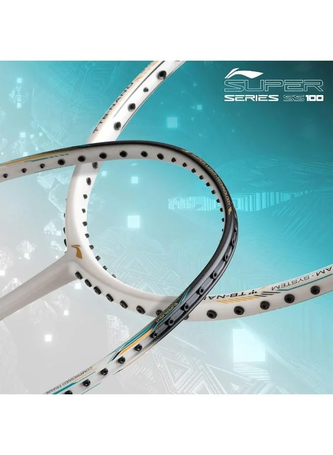 Li-Ning Li-Ning Super Series SS100 Carbon Graphite Badminton Strung Racket With Full Racket Cover