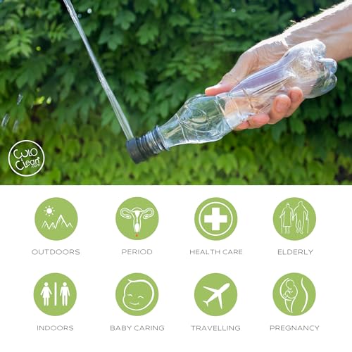 CuloClean.com دش بيديت محمول كولوكلين للمرحاض، السفر، أو التخييم. متوافق مع كل زجاجة. سري، صحي أو دش سفر. سدادة قابلة للتوصيل. فوهة بيديت للبرية (4 قطع سوداء) - Image 2