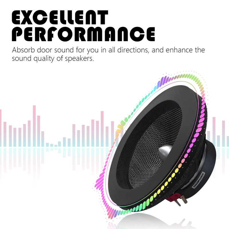 carleef 4PCS 6.5 Speaker Rings,Self Adhesive Speaker Foam for Enhancing Stereo Sound,High Resilience Speaker Baffles 6.5 inch Car Audio Accessories Avoid Sound Diffusion for Car SUV Truck - Image 3