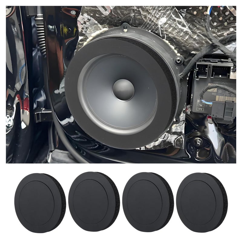 carleef 4PCS 6.5 Speaker Rings,Self Adhesive Speaker Foam for Enhancing Stereo Sound,High Resilience Speaker Baffles 6.5 inch Car Audio Accessories Avoid Sound Diffusion for Car SUV Truck - Image 1