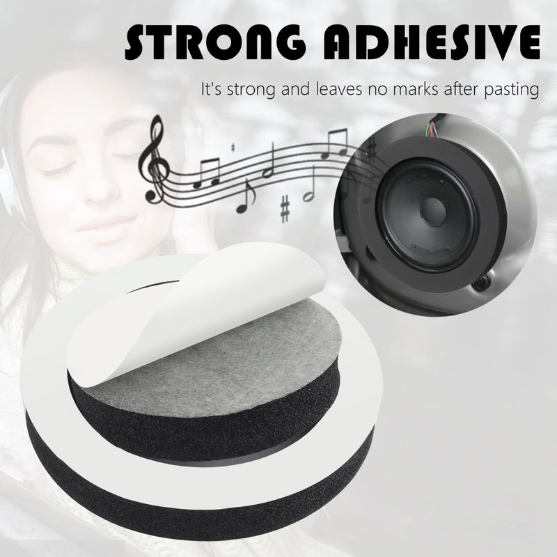 carleef 4PCS 6.5 Speaker Rings,Self Adhesive Speaker Foam for Enhancing Stereo Sound,High Resilience Speaker Baffles 6.5 inch Car Audio Accessories Avoid Sound Diffusion for Car SUV Truck - Image 4