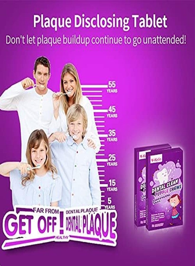 Y-Kelin Dental Plaque Disclosing Tablets for Kids & Adults - Showing Plaque by Changing Color - Helps Teach Brushing Habits for Clean Teeth - 108Count - Image 4