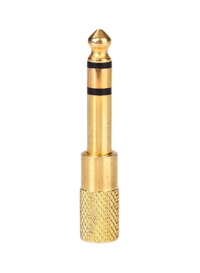 NIBEMINENT 6.5mm Male To 3.5mm Female Stereo Headphone Audio Adapter Gold  - Image 4