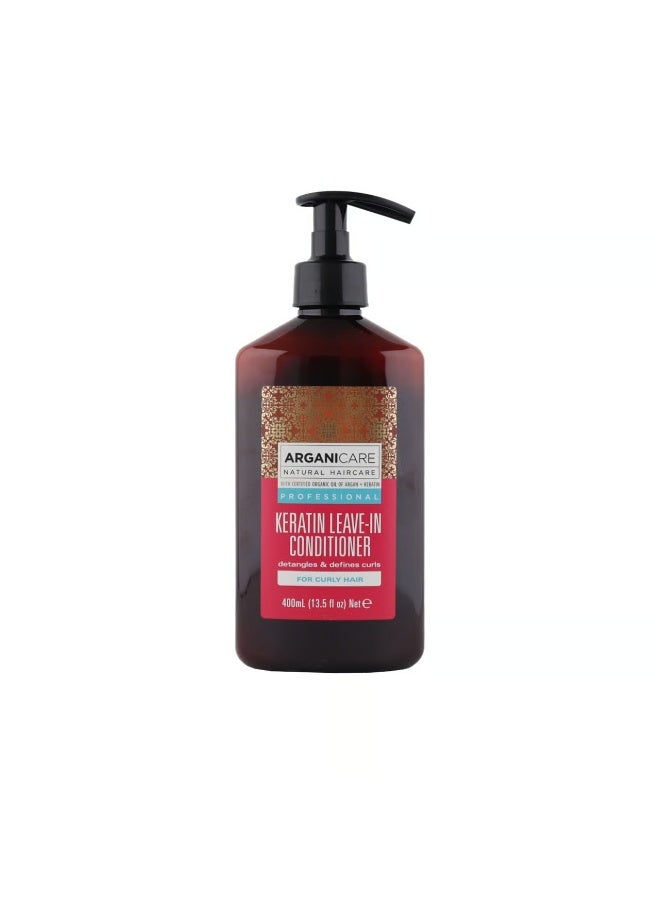 Arganicare Keratin Leave-in Conditioner for Curly Hair 400ml - Image 1