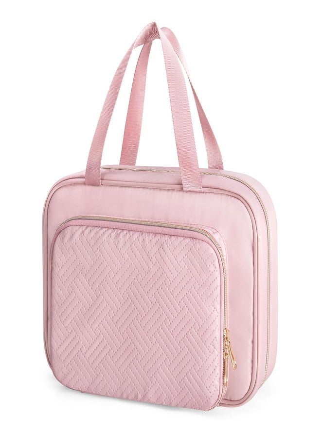 Fasrom Travel Toy Storage Organizer Bag, Water-Resistant Hanging Bag for Small Toys, Dolls & Snacks, Portable & Lightweight for Long Car Rides, Plane Trips, and Family Outings, Pink - Image 1