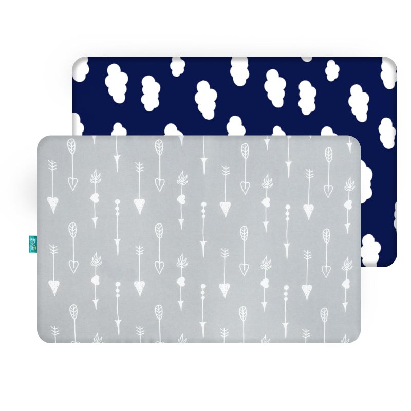 Biloban Pack and Play Sheets Fitted, 2 Pack Playard Sheet Fits for Graco Pack n Play Mattress, Mini Crib Sheets for Baby Boys & Girl - Image 1