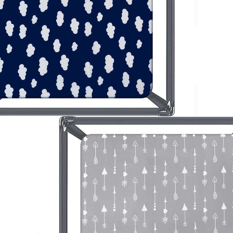 Biloban Pack and Play Sheets Fitted, 2 Pack Playard Sheet Fits for Graco Pack n Play Mattress, Mini Crib Sheets for Baby Boys & Girl - Image 5