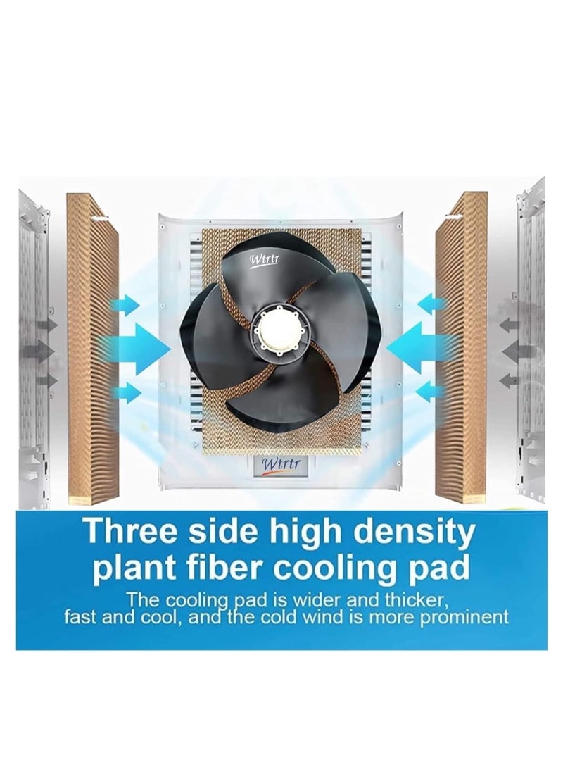 Wtrtr 60L Portable Desert Air Cooler | Heavy-Duty Evaporative Cooler with Honeycomb Pads & 3-Speed Fan | Industrial Cooling for Home, Office, Garden & Outdoor Use  - Image 2