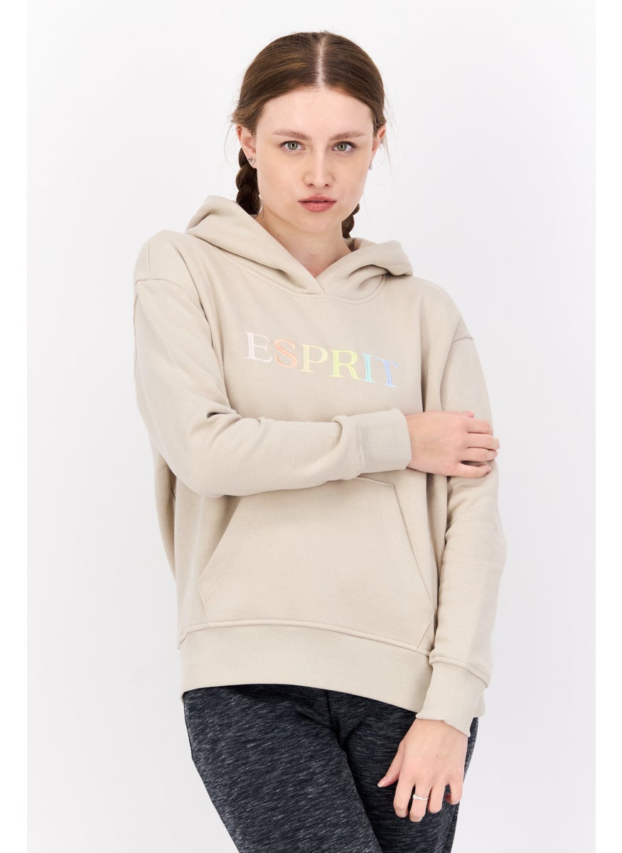 Women Hood Neck Brand Logo Hoodie, Beige Combo - pzsku/ZF56FD9E9B825A84D83A6Z/45/_/1737643012/dac042e1-d5fe-493c-8746-133a22cacda5