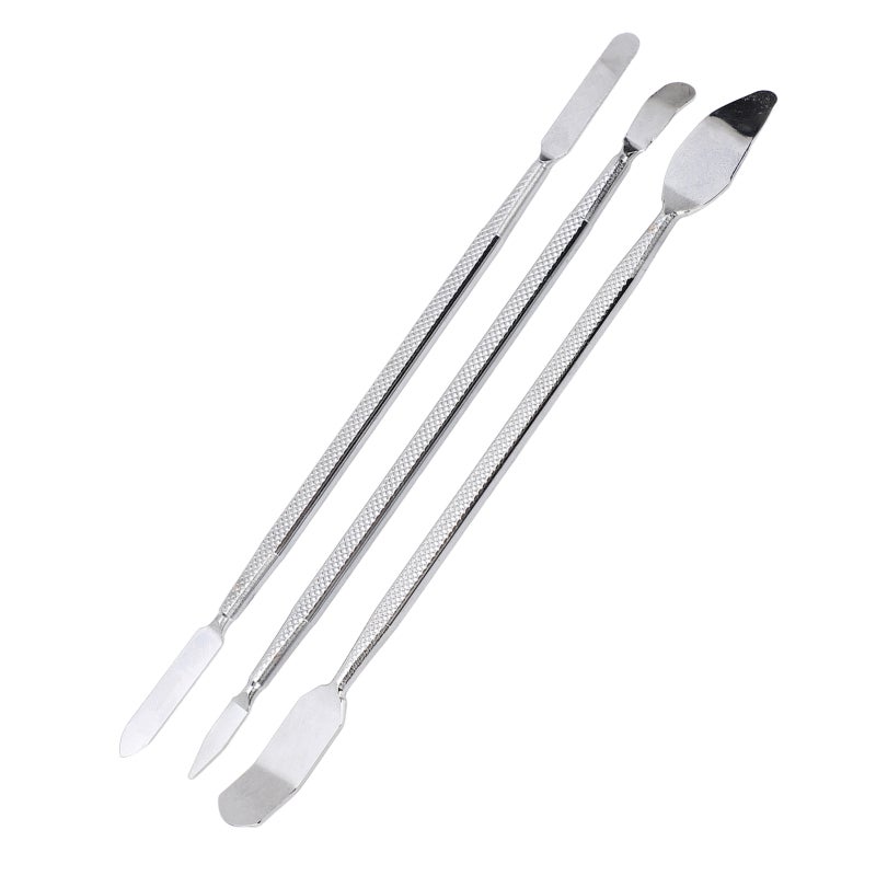 Metal Spudgers: 3Pcs Stainless Steel Double Head Small Pry Bar - Non Slip Rustproof Glossy Finish Disassembly Tool for Electronic Appliance Industrial Machinery Repair - Image 5