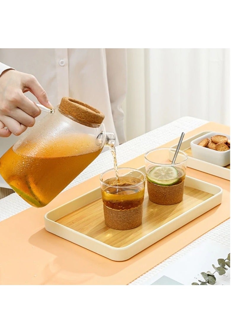 3-Piece Imitation Bamboo Pattern Trays – Tea, Coffee, Dessert, and Kitchen Storage - Image 5