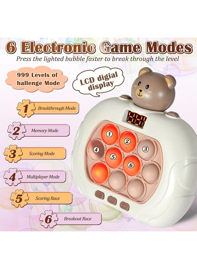 Electronic Fast Push Pull Light Up Pop Up Game Fidget Toy for Adults and Kids, Kids Fast Push Game Fidget Toy, Educational Game Machine Push Pull Bubble Fidget Sensory Toy Birthday Gift for 3-12 Years Old Boys Girls - Image 2