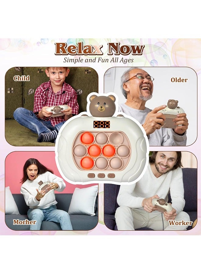 Electronic Fast Push Pull Light Up Pop Up Game Fidget Toy for Adults and Kids, Kids Fast Push Game Fidget Toy, Educational Game Machine Push Pull Bubble Fidget Sensory Toy Birthday Gift for 3-12 Years Old Boys Girls - Image 3